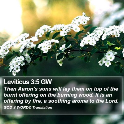 Leviticus 3:5 GW Bible Verse Image