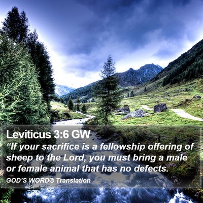 Leviticus 3:6 GW Bible Verse Image