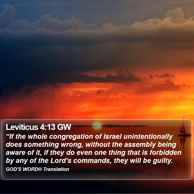 Leviticus 4:13 GW Bible Verse Image