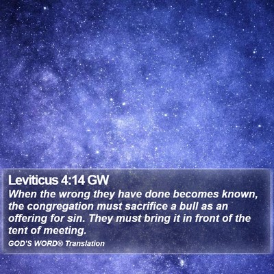 Leviticus 4:14 GW Bible Verse Image