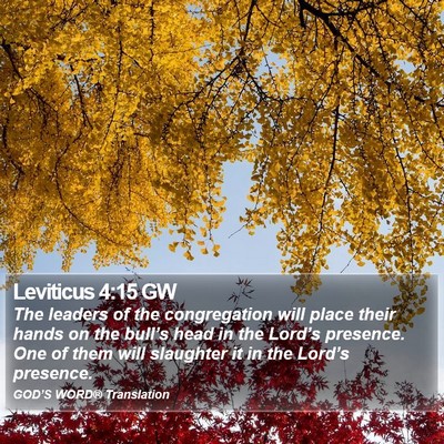 Leviticus 4:15 GW Bible Verse Image