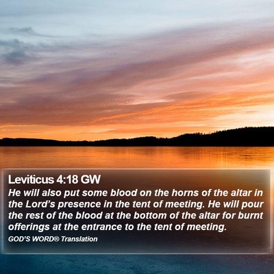 Leviticus 4:18 GW Bible Verse Image