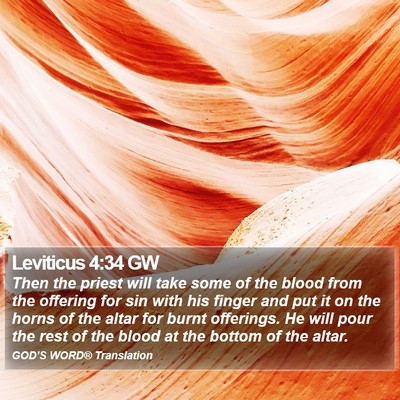 Leviticus 4:34 GW Bible Verse Image