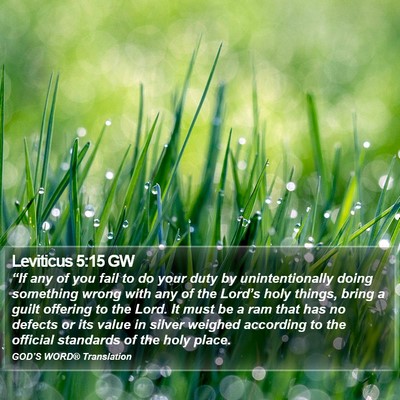 Leviticus 5:15 GW Bible Verse Image