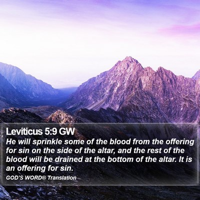 Leviticus 5:9 GW Bible Verse Image