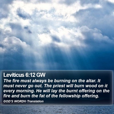 Leviticus 6:12 GW Bible Verse Image