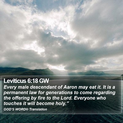 Leviticus 6:18 GW Bible Verse Image