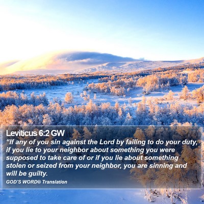 Leviticus 6:2 GW Bible Verse Image