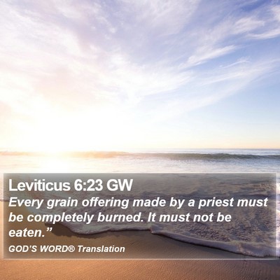 Leviticus 6:23 GW Bible Verse Image