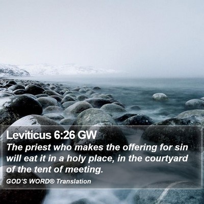 Leviticus 6:26 GW Bible Verse Image