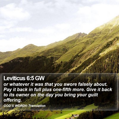 Leviticus 6:5 GW Bible Verse Image