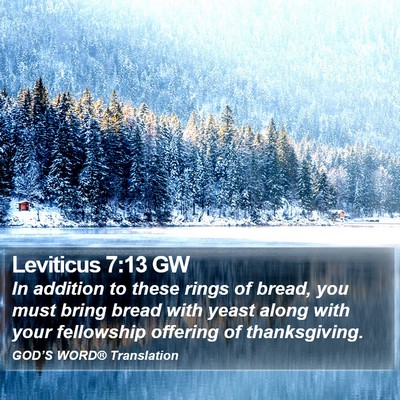 Leviticus 7:13 GW Bible Verse Image