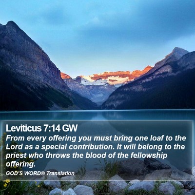 Leviticus 7:14 GW Bible Verse Image