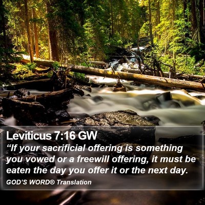 Leviticus 7:16 GW Bible Verse Image