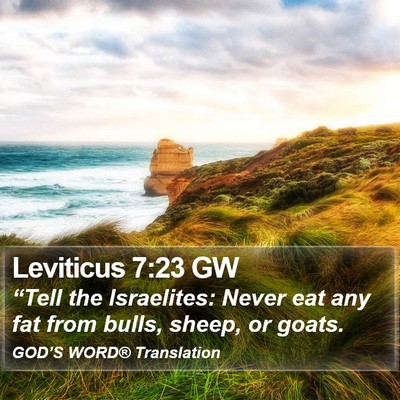 Leviticus 7:23 GW Bible Verse Image