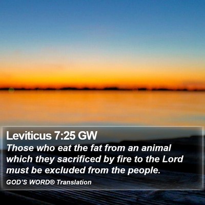 Leviticus 7:25 GW Bible Verse Image