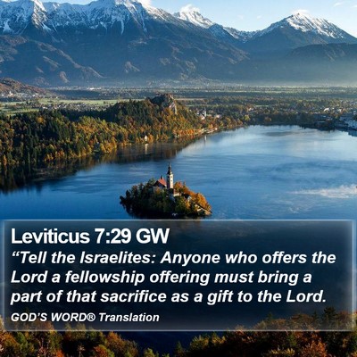 Leviticus 7:29 GW Bible Verse Image