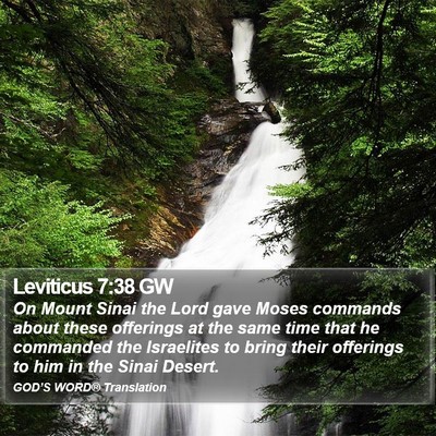 Leviticus 7:38 GW Bible Verse Image