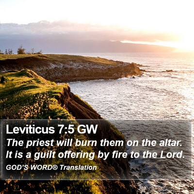 Leviticus 7:5 GW Bible Verse Image