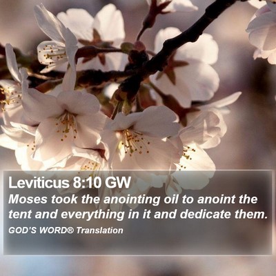 Leviticus 8:10 GW Bible Verse Image