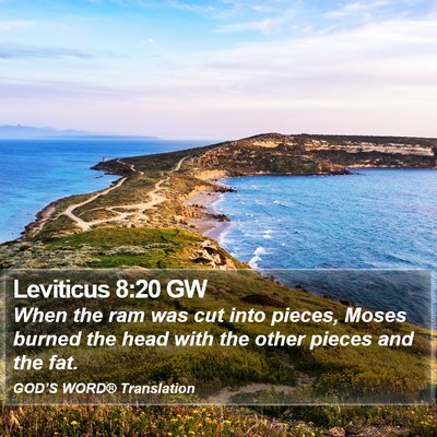 Leviticus 8:20 GW Bible Verse Image