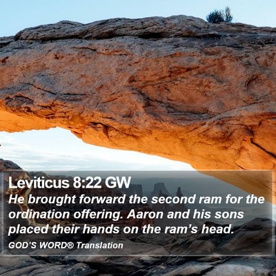 Leviticus 8:22 GW Bible Verse Image