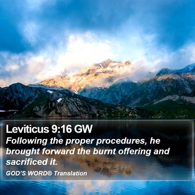 Leviticus 9:16 GW Bible Verse Image