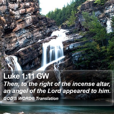 Luke 1:11 GW Bible Verse Image
