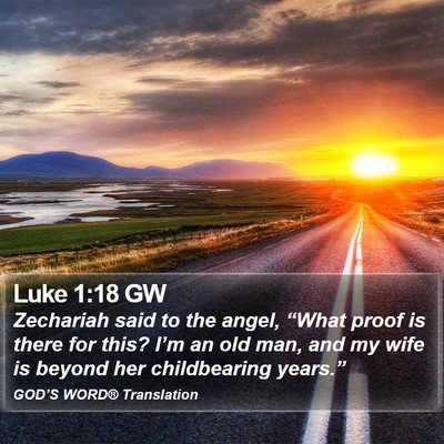 Luke 1:18 GW Bible Verse Image