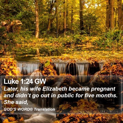 Luke 1:24 GW Bible Verse Image