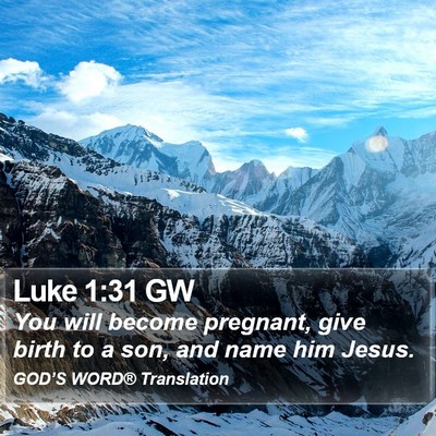 Luke 1:31 GW Bible Verse Image