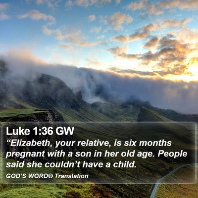 Luke 1:36 GW Bible Verse Image