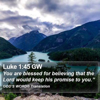Luke 1:45 GW Bible Verse Image