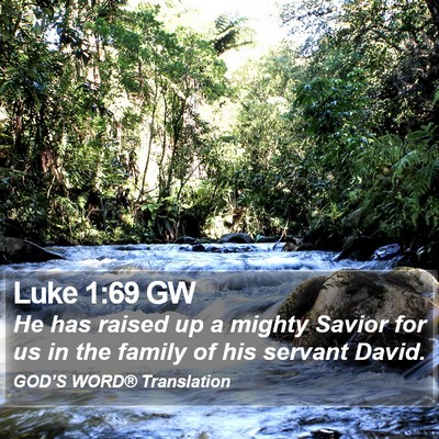 Luke 1:69 GW Bible Verse Image