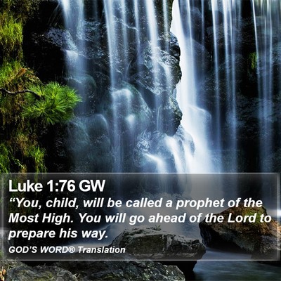 Luke 1:76 GW Bible Verse Image