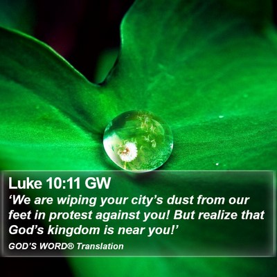 Luke 10:11 GW Bible Verse Image