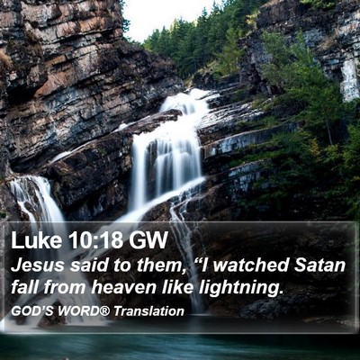 Luke 10:18 GW Bible Verse Image