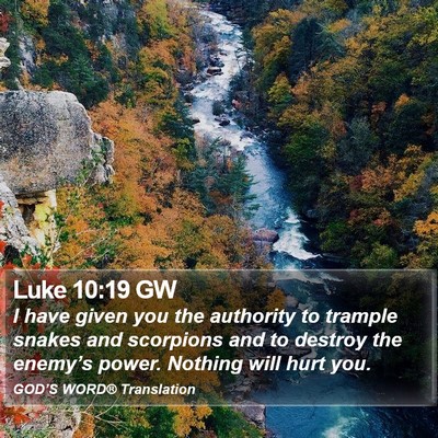 Luke 10:19 GW Bible Verse Image