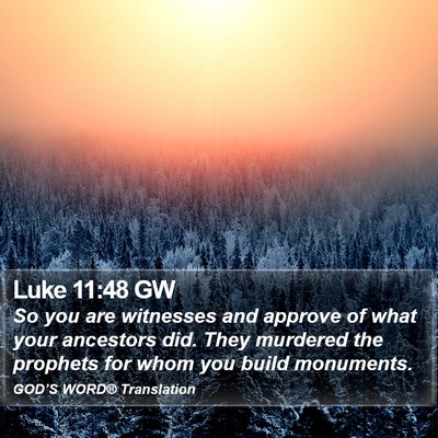 Luke 11:48 GW Bible Verse Image