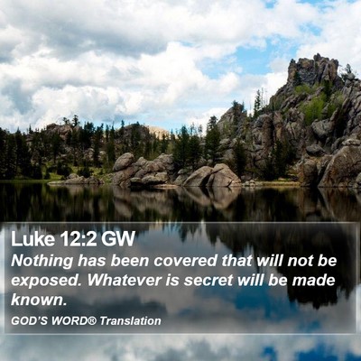Luke 12:2 GW Bible Verse Image