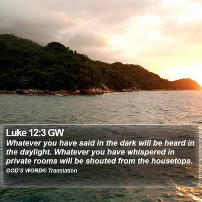 Luke 12:3 GW Bible Verse Image