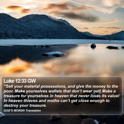 Luke 12:33 GW Bible Verse Image