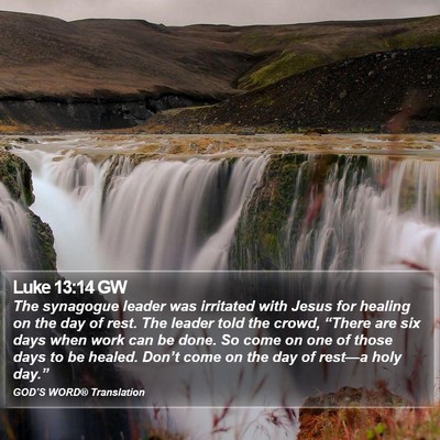 Luke 13:14 GW Bible Verse Image