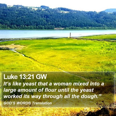 Luke 13:21 GW Bible Verse Image