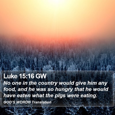 Luke 15:16 GW Bible Verse Image