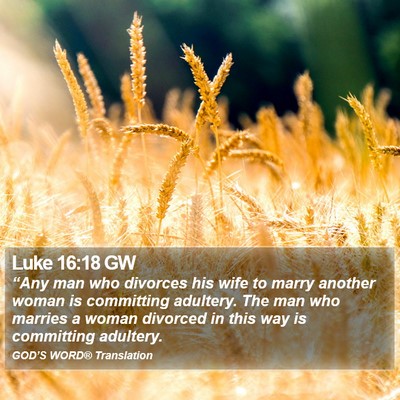 Luke 16:18 GW Bible Verse Image