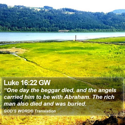 Luke 16:22 GW Bible Verse Image