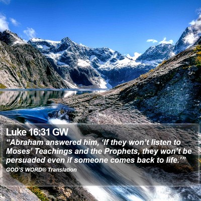 Luke 16:31 GW Bible Verse Image