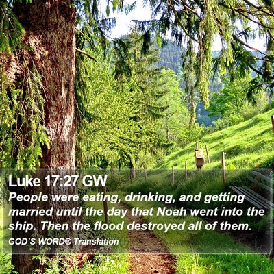 Luke 17:27 GW Bible Verse Image