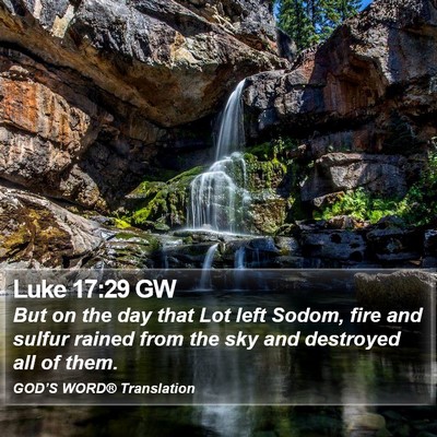 Luke 17:29 GW Bible Verse Image